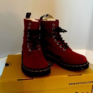 Dr Martens 1460 Pascal Cherry Red Glitter Ray